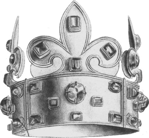The Crown of Charlemagne, the coronation crown of French Kings for nearly a millenium (shown without cap)