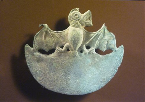 Crescent-Shaped Ornament with Bat, C.E. 1 - 300 (from the Brooklyn Museum)